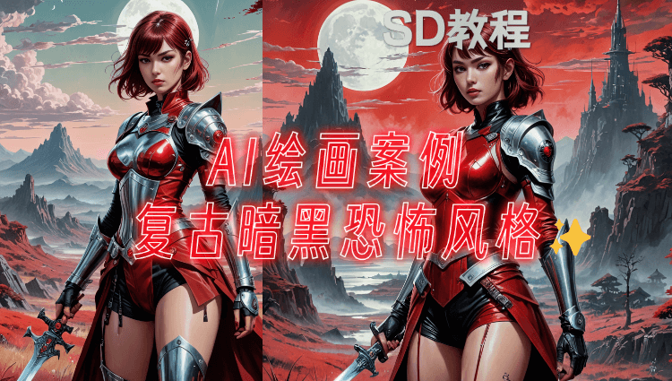 【Stable Diffusion】：打造暗黑复古海报插画-子青资源网